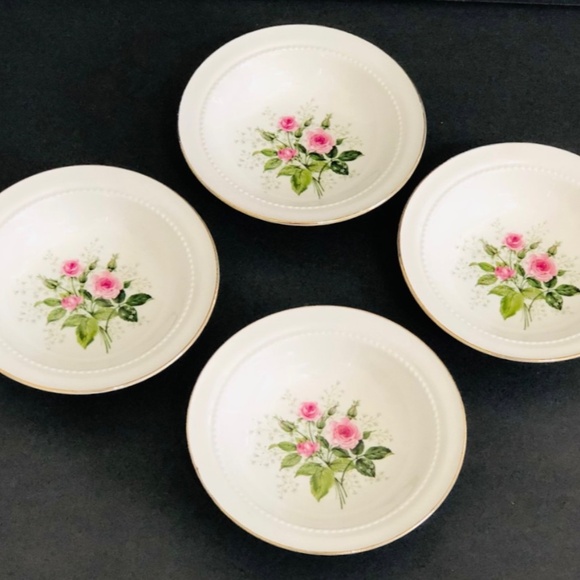 Vintage Hall Superior Quality Heather Rose Dinnerware 9 1/4” Plates and 5 1/8” F - Picture 2 of 13
